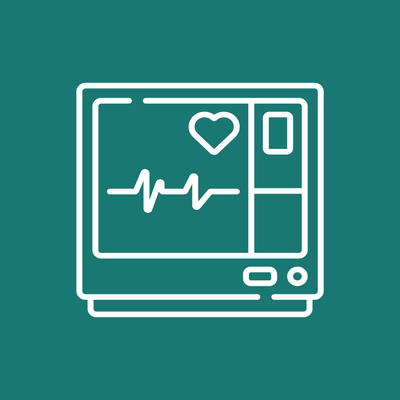 a machine monitoring a heart beat