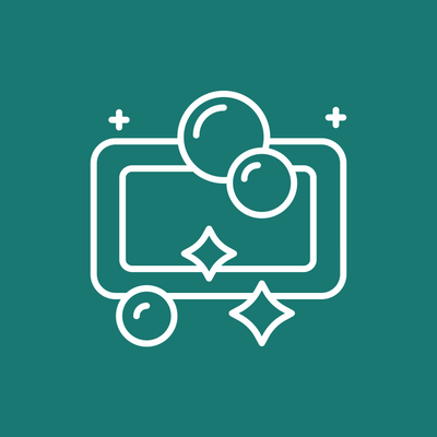 a sponge with bubbles and sparkles