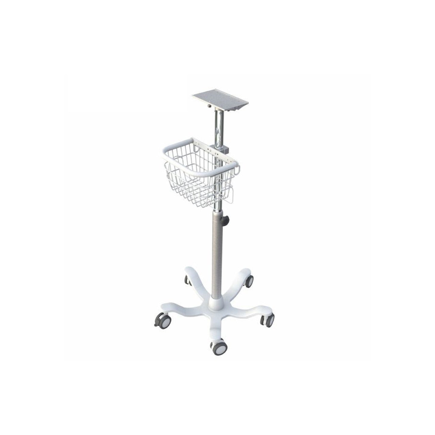 Monitor Roll Stand with Basket